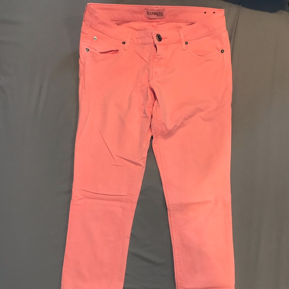 Express Bright Coral Jeans